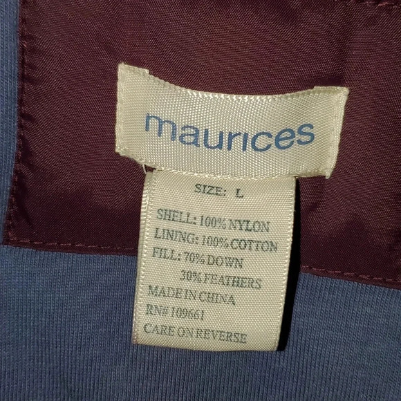 Maurice’s Women's Maroon Crop Vest with Stripes Size L - Picture 11 of 12